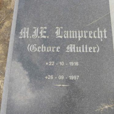 LAMPRECHT M.J.E. nee MULLER 1916-1997