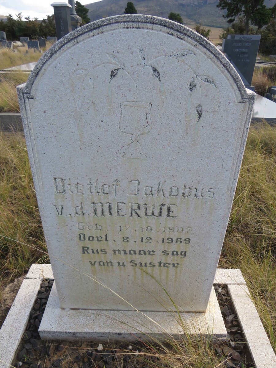 MERWE Dietlof Jakobus, v.d. 1907-1969
