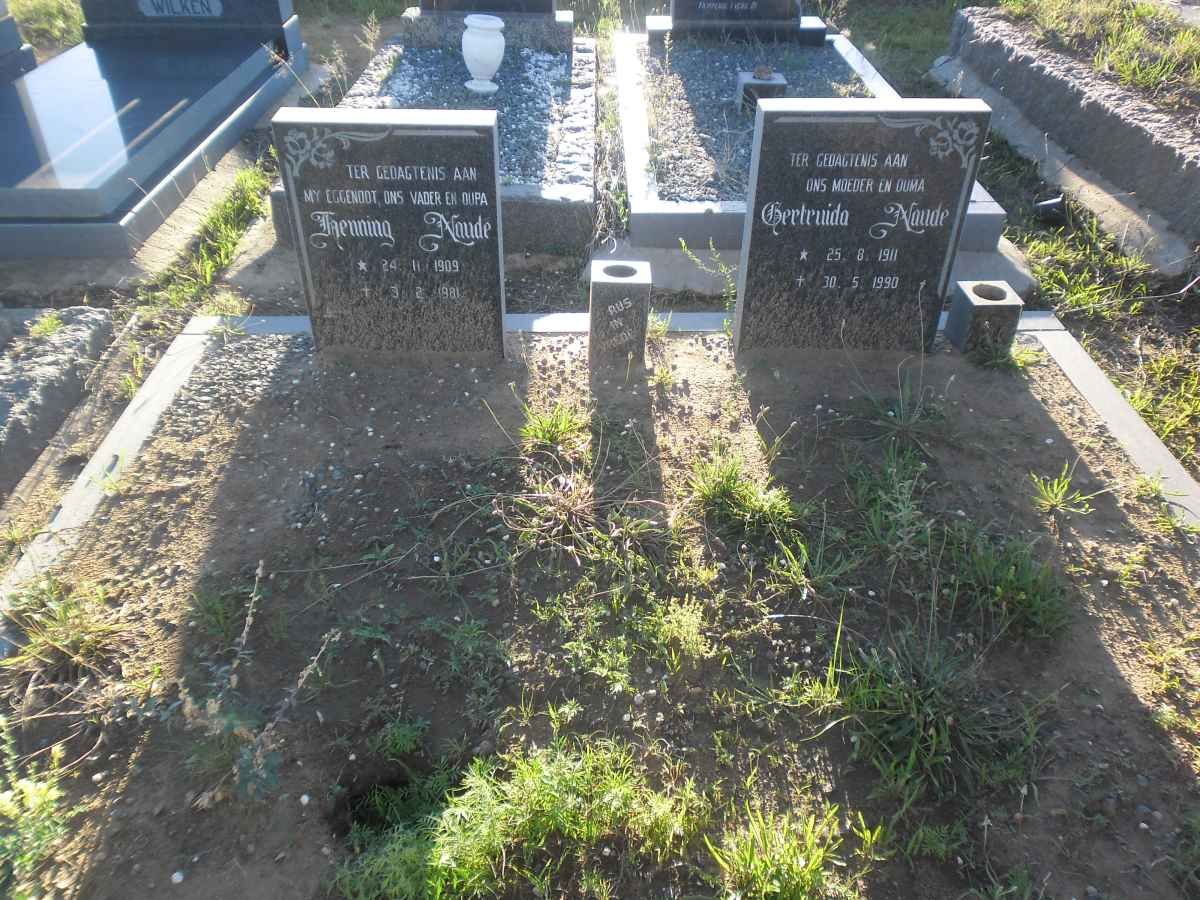 NAUDE Henning 1909-1981 &amp; Gertruida 1911-1990