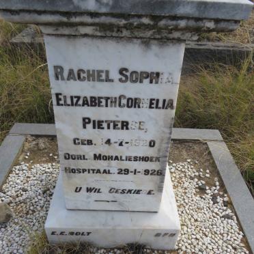 PIETERSE Rachel Sophia Elizabeth Cornelia 1920-1926