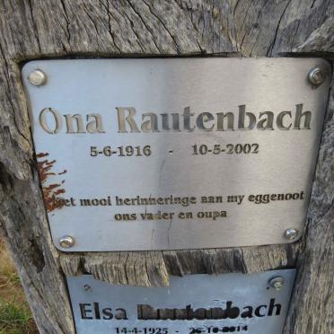 RAUTENBACH Ona 1916-2001 & Elsa 1925-2014_2