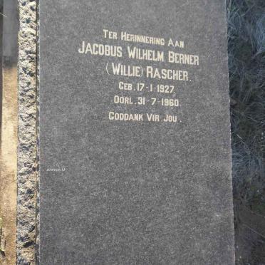 RASCHER Jacobus Wilhelm Berner 1927-1960