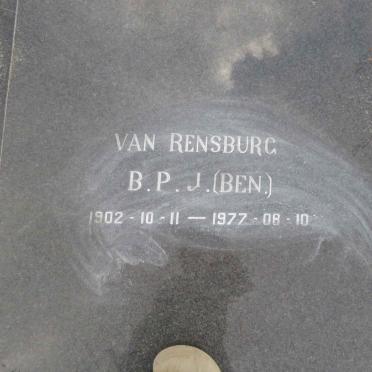 RENSBURG B.P., J van 1902-1977