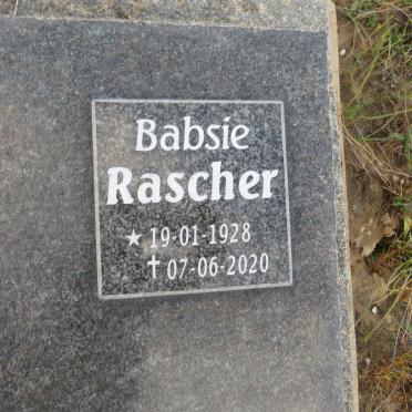 RASCHER Babsie 1928-2020