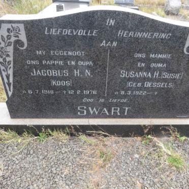 SWART Jacobus H.N. 1918-1976 & Susanna H. DESSELS 1922-