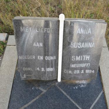 SMITH Anna Susanna nee NEUHOFF 1894-1981