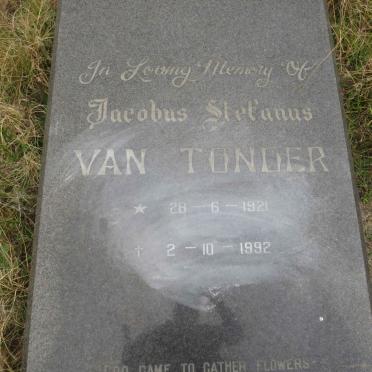 TONDER Jacobus Stefanus, van 1921-1992 