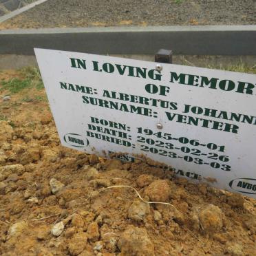 VENTER Albertus Johannes 1945-2023