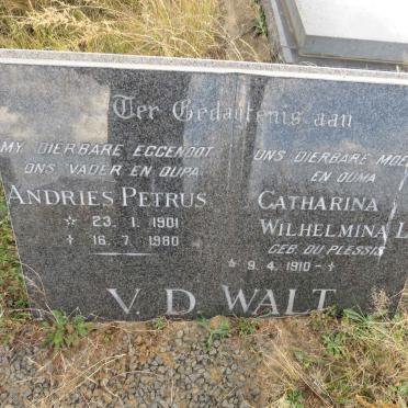 WALT Andries Petrus, v.d. 1901-1980 & Catharina Wilhelmina DU PLESSIS 1910-