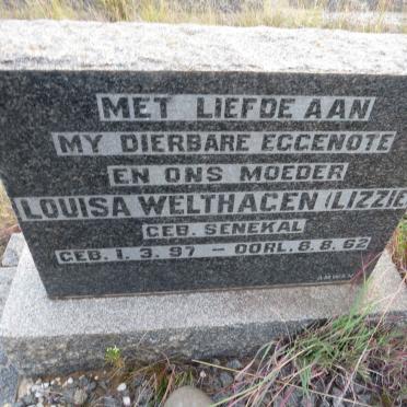 WELTHAGEN Louisa nee SENEKAL 1897-1962