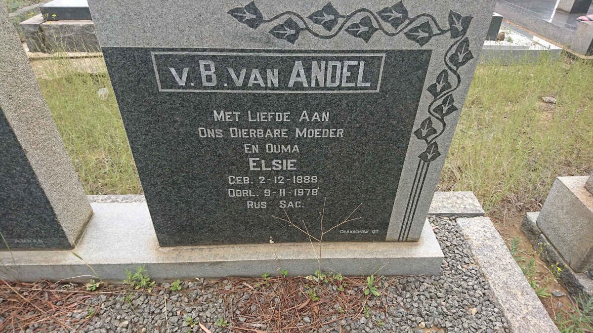 ANDEL Jan, v.B van 1879-1953 &amp; Elsie 1888-1978