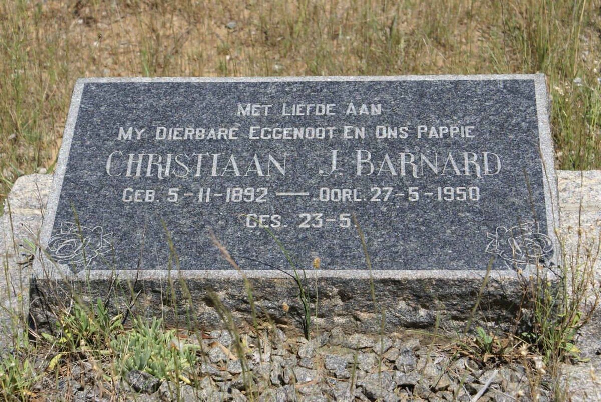 BARNARD Christiaan J. 1892-1950