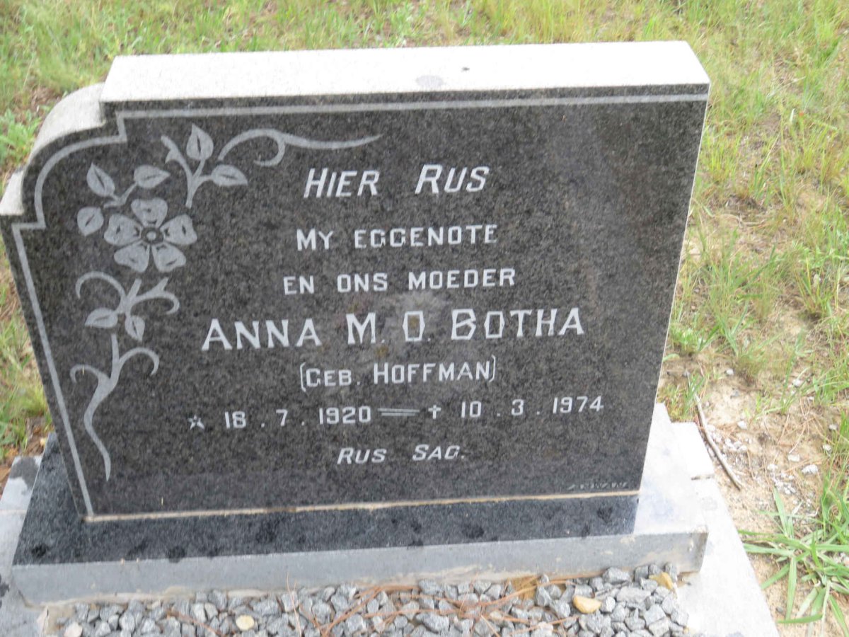 BOTHA Anna M.O. nee HOFFMAN 1920-1974