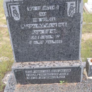 BOTHA Salomon Johannes 1877-1928 &amp; Magdalena Wilhelmina Anna 1883-1962