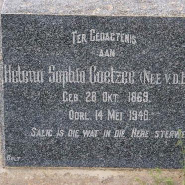 COETZEE Helena Sophia nee v.d. BERG 1869-1948