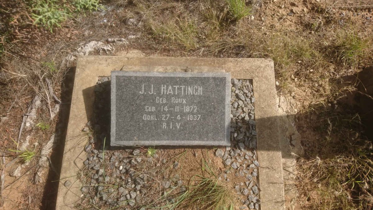 HATTINGH J.J. nee ROUX 1872-1937