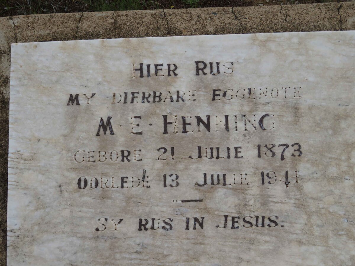 HENNING M.E. 1873-1941