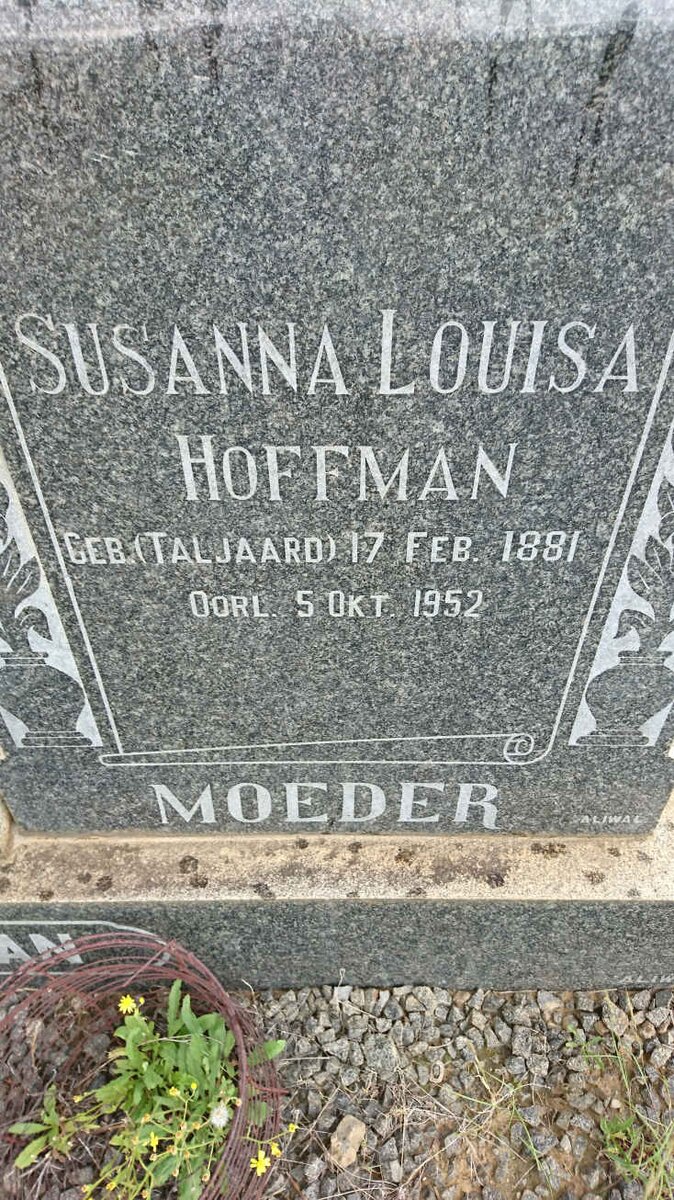 HOFFMAN Gabriel Daniel Nel 1876-1964 &amp; Susanna Louisa TALJAARD 1881-1952