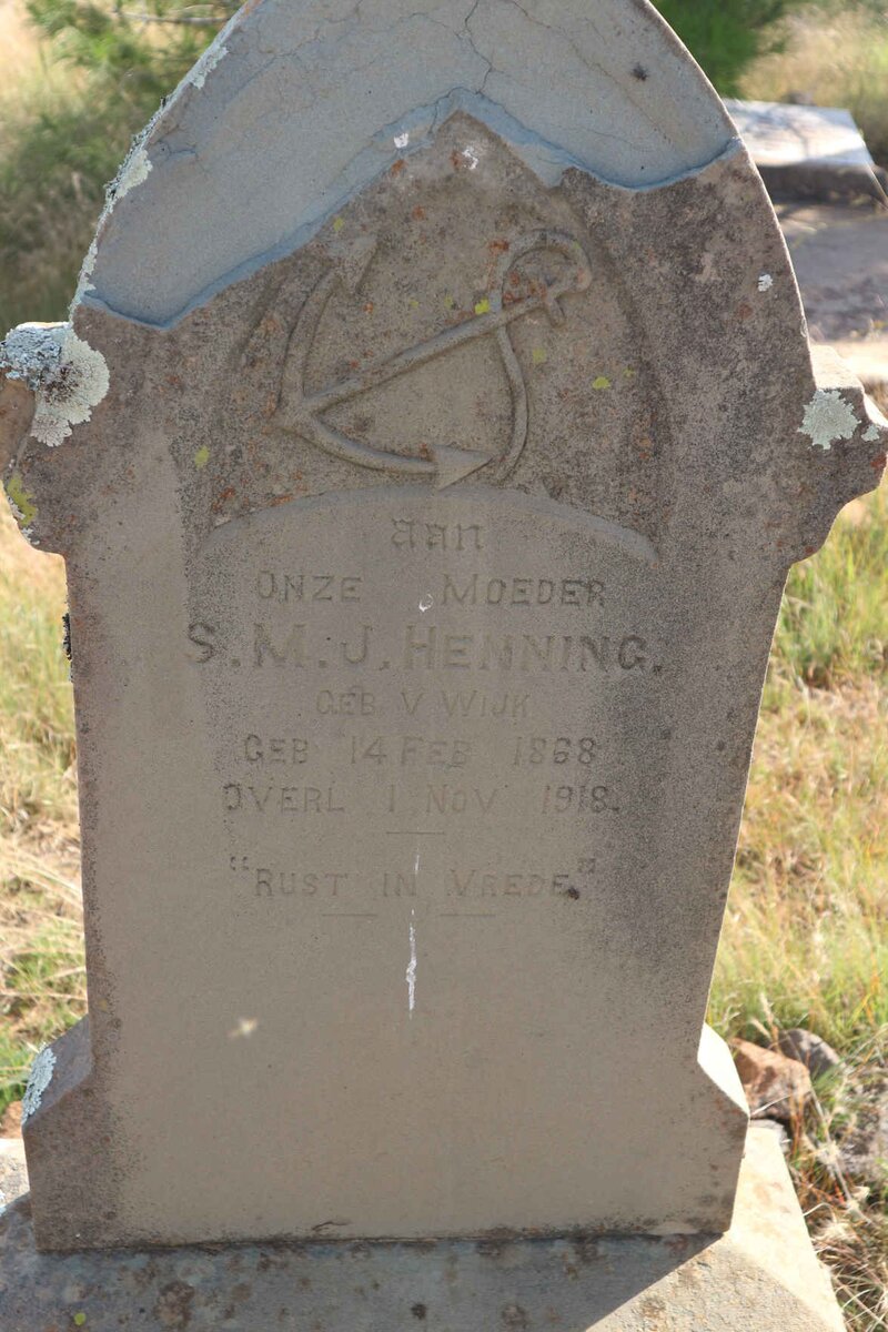 HENNING S.M.J. nee V. WIJK 1868-1918