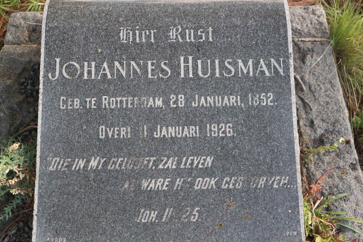 HUISMAN Johannes 1852-1926
