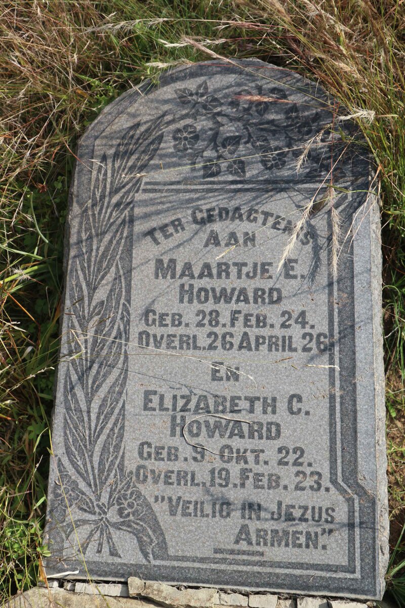 HOWARD Elizabeth C. 1922-1923 :: HOWARD Maartje E. 1924-1926