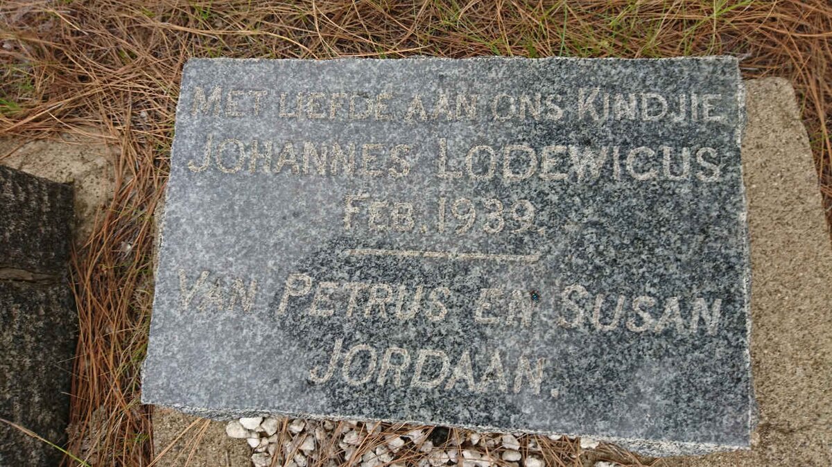 JORDAAN Johannes Lodewicus -1939