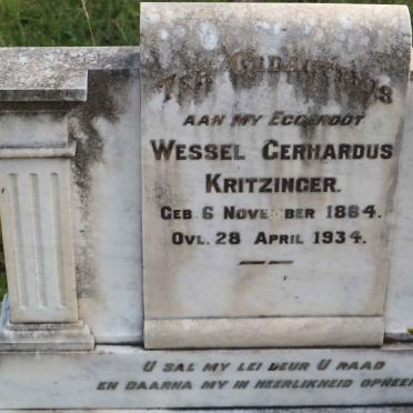 KRITZINGER Wessel Gerhardus 1864-1934