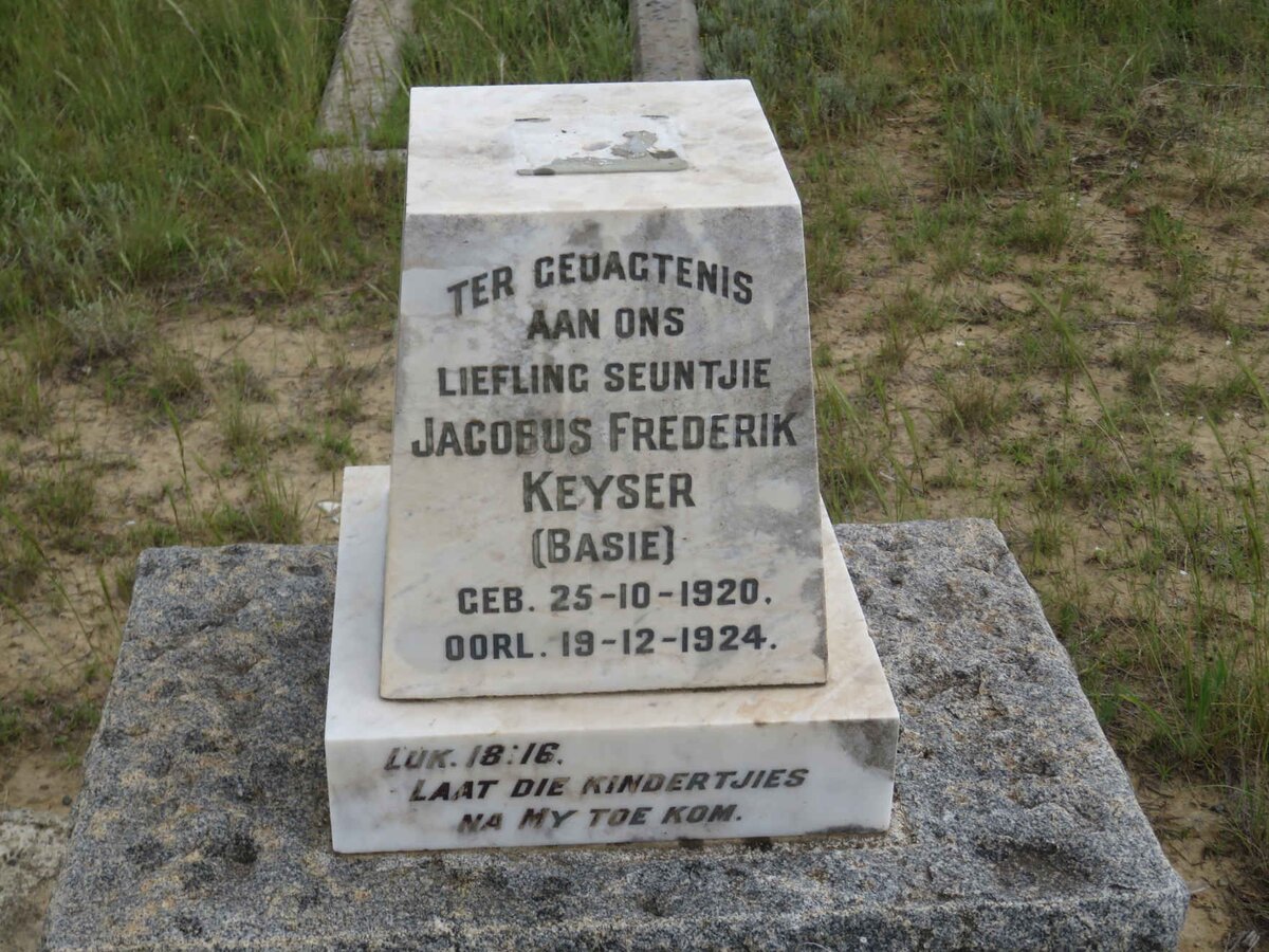 KEYSER Jacobus Frederik 1920-1924