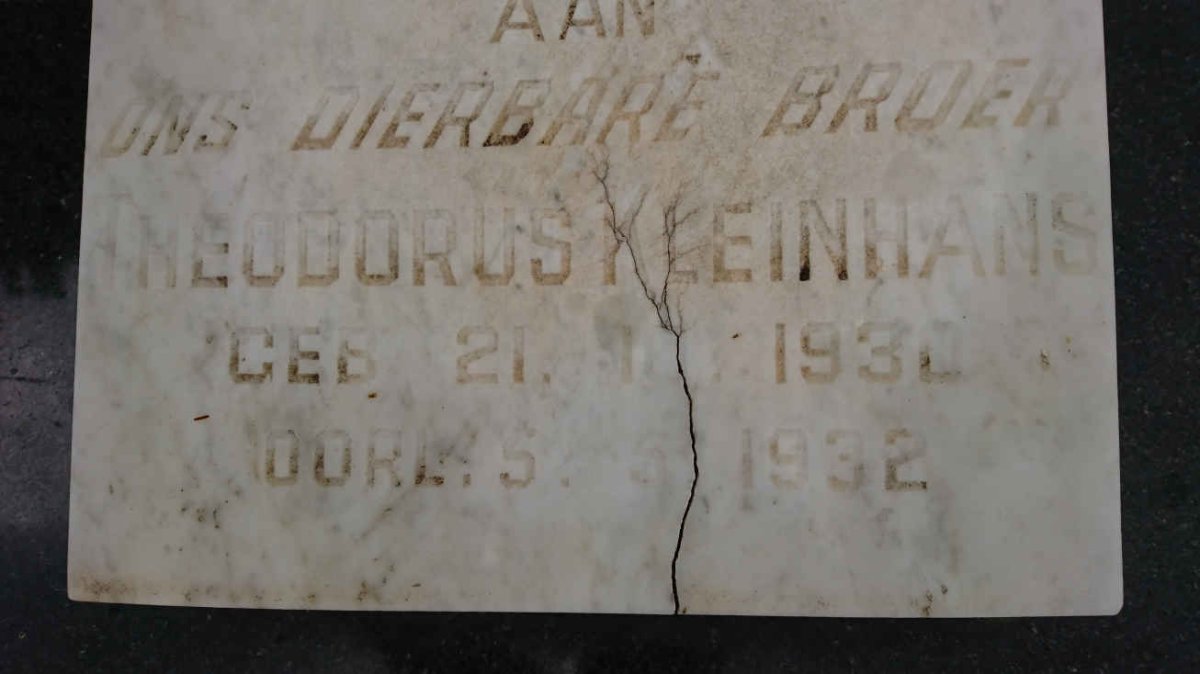 KLEINHANS Theodorus 1930-1932