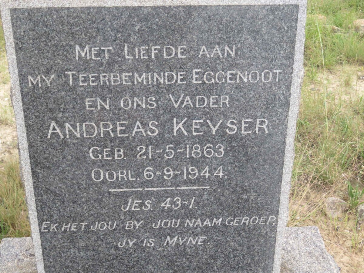 KEYSER Andreas 1863-1944