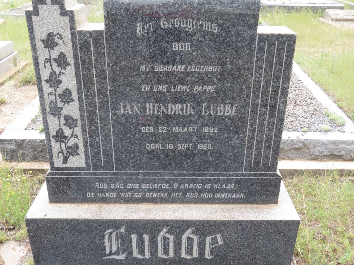 LUBBE Jan Hendrik 1892-1950