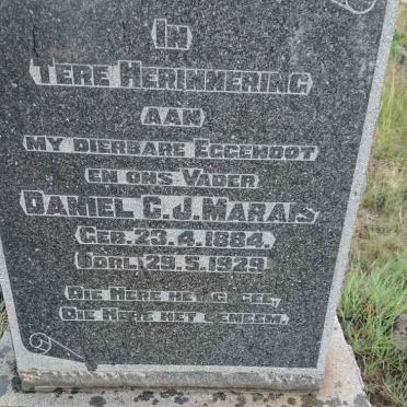 MARAIS Daniel C.J. 1884-1929