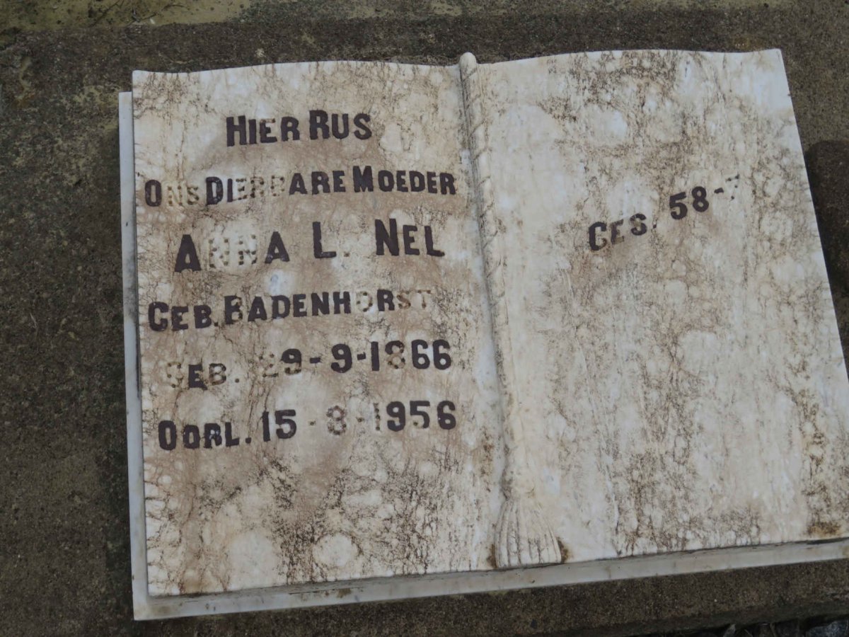 NEL Anna L. nee BADENHORST 1866-1956