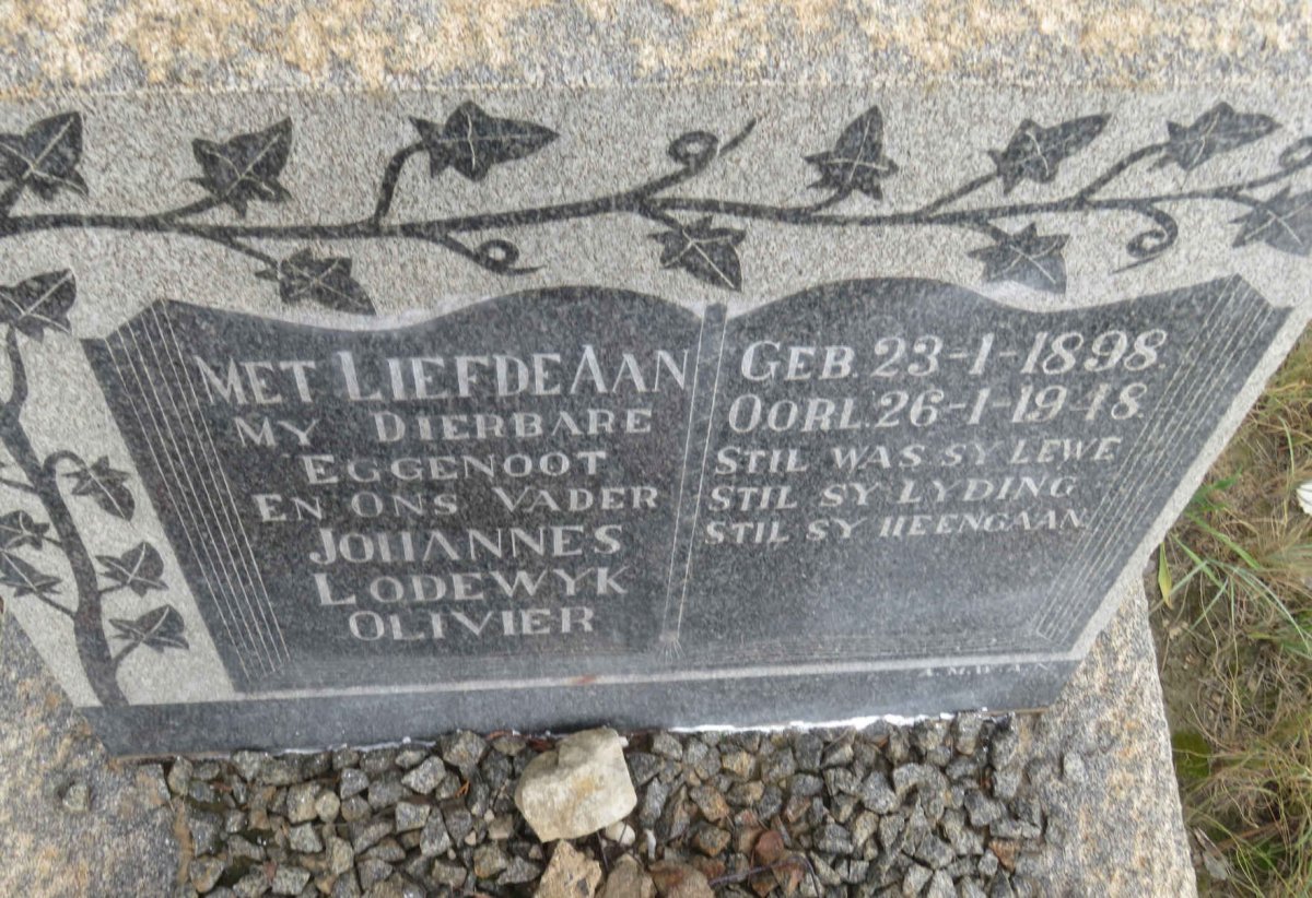 OLIVIER Johannes Lodewyk 1898-1948