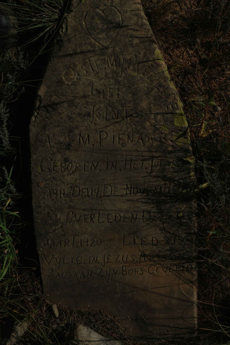 PIENAAR A.Z.M. 1916-1920