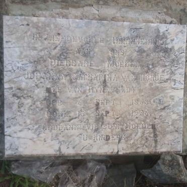 RONGE Johanna Catharina, van nee van RYNEVELDT 1863-1946