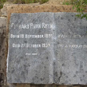 RHYN Gerhard P., van 1895-1939