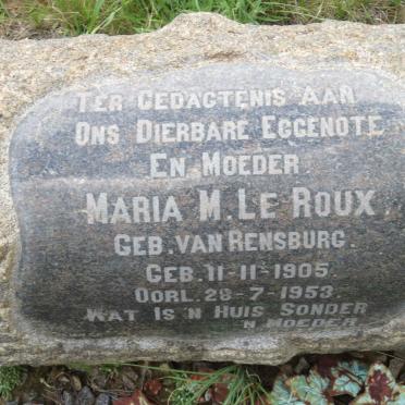 ROUX Pieter Jozua, le 1892-1965 &amp; Maria M. VAN RENSBURG 1905-1953