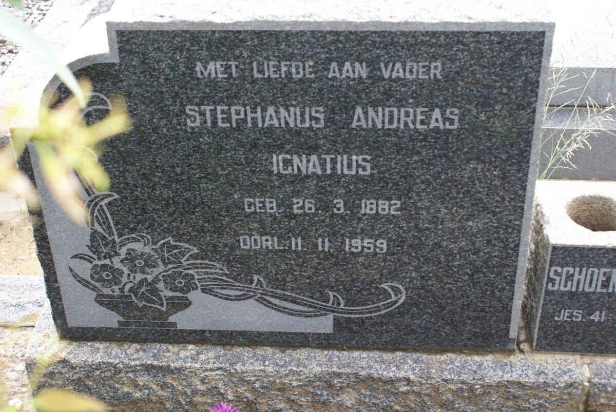 SCHOEMAN Stephanus Andreas Ignatius 1882-1959