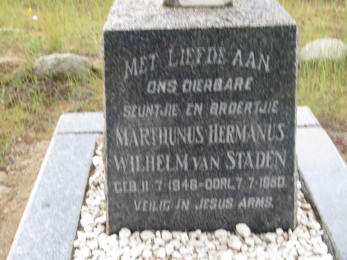 STADEN Marthinus Hermanus Wilhelm, van 1948-1950