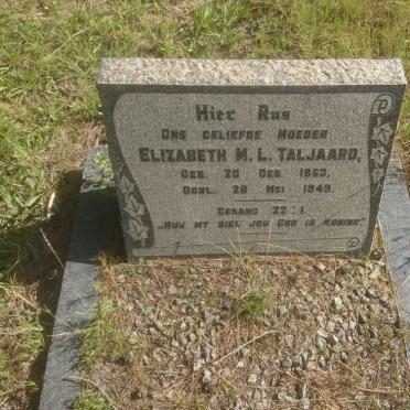 TALJAARD Elizabeth M.L. 1863-1949