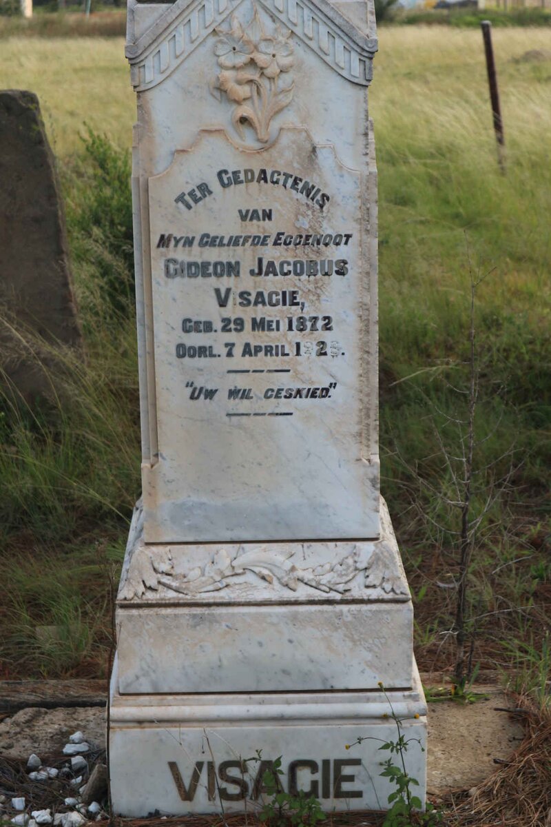 VISAGIE Gideon Jacobus 1872-1926