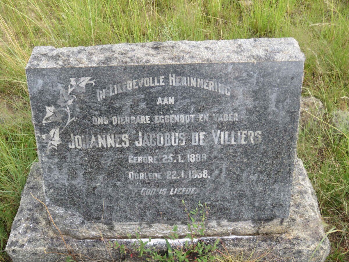 VILLIERS Johannes Jacobus, de 1889-1938
