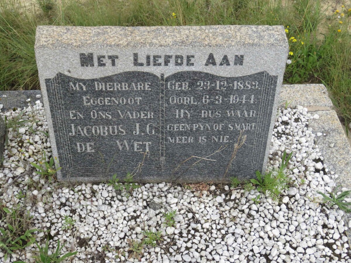 WET Jacobus J.G., de 1883-1944