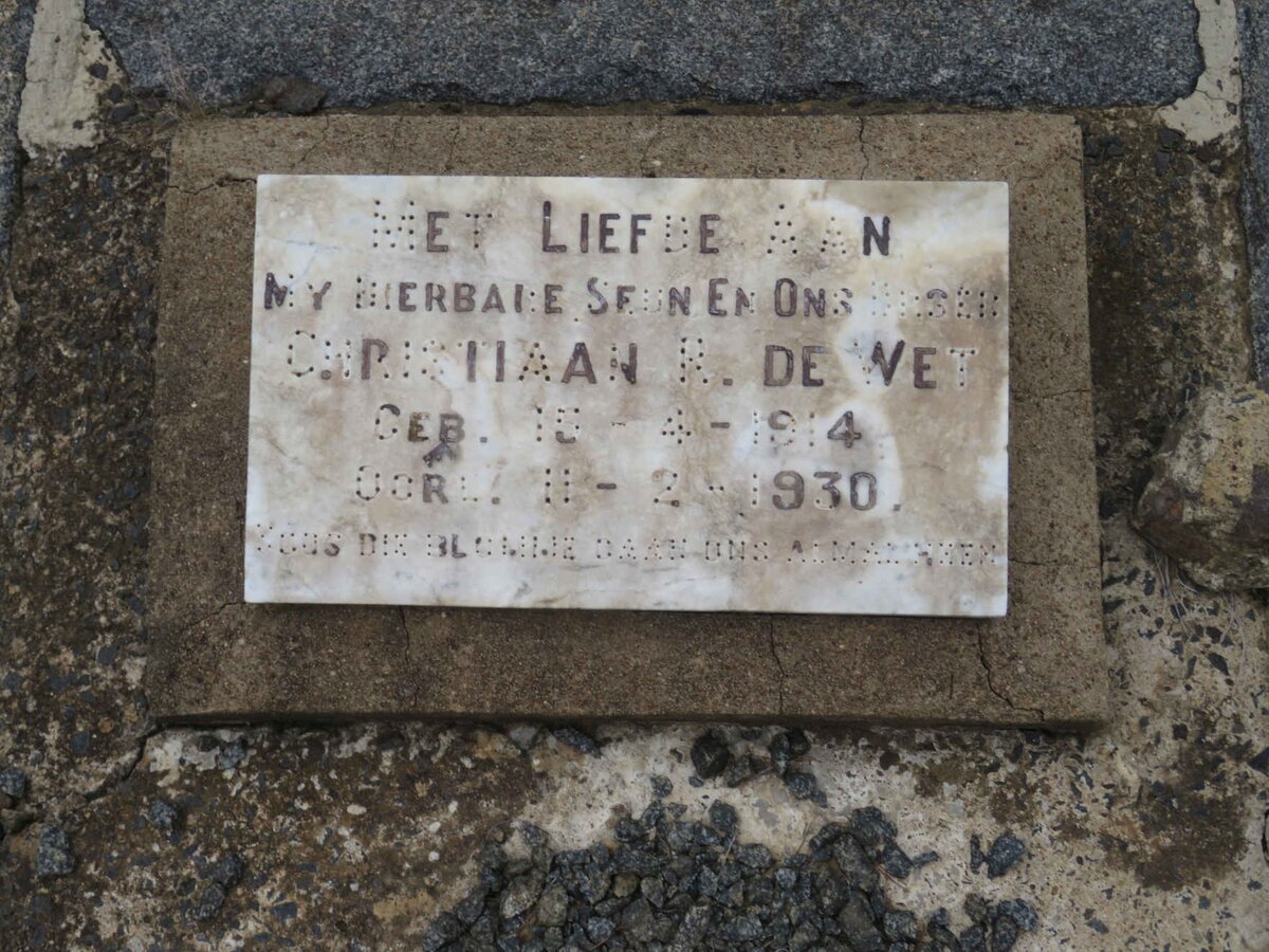 WET Christiaan R., de 1914-1930