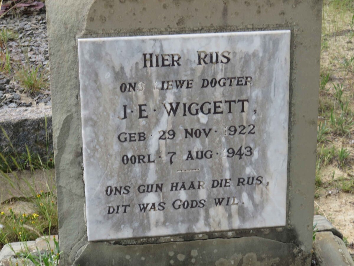 WIGGETT J.E. 1922-1943