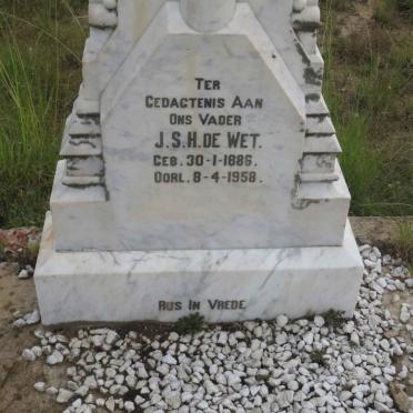 WET J.S.H., de 1886-1958