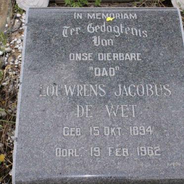 WET Louwrens Jacobus, de 1894-1962