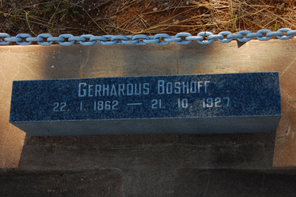 BOSHOFF Gerhardus 1862-1927