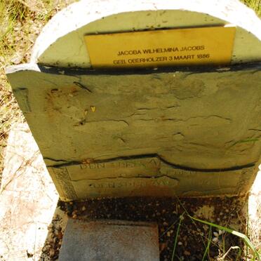 JACOBS Jacoba Wilhelmina nee OBERHOLZER 1886-